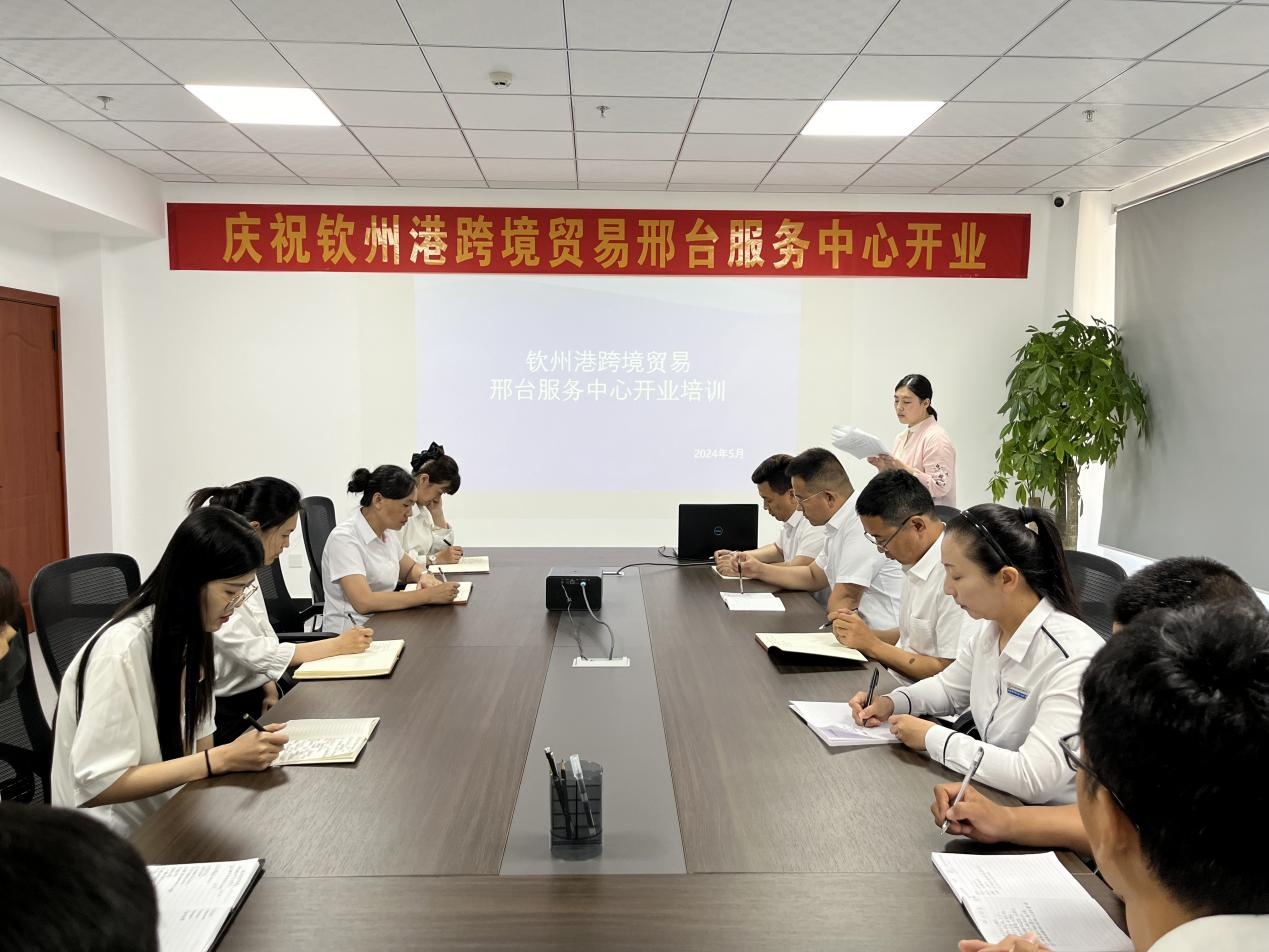 钦州港跨境贸易邢台服务中心开业培训